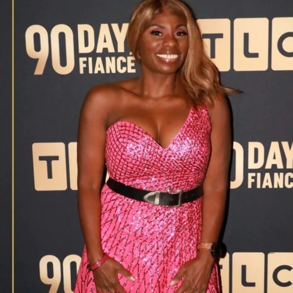 Johnny & Dave Pink Sequin One-Shoulder Mini Dress - Picture 2 of 5